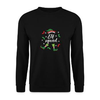 Elf Squad - Funny Family Matching Christmas | Xmas - Unisex Pullover - Schwarz - Vorne - Alina (178cm) & Michal (187cm)