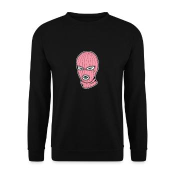 Pink ski mask balaclava Rosa Girlie woman - Unisex Sweatshirt - black - Front - Alina (178cm) & Michal (187cm)