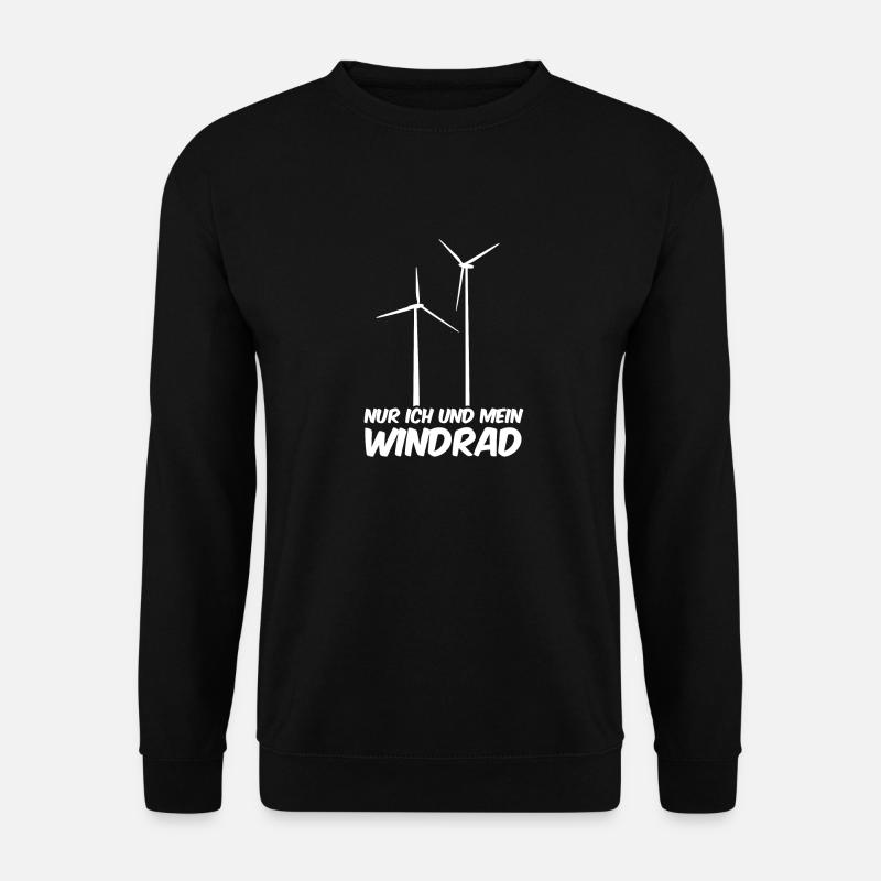 Nur mein Windrad Windpark Windkraft - Unisex Pullover - Schwarz