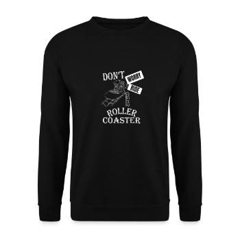 Montagnes russes De la foire Rollercoaster Fête foraine - Sweat-shirt Unisexe - noir - Devant - Alina (178cm) & Michal (187cm)