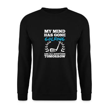 Golf golfing golfer golf ball golfing golf player - Unisex Sweatshirt - black - Front - Alina (178cm) & Michal (187cm)