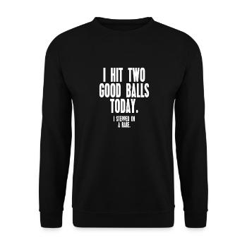 Golf golfing golfer golf ball golfing golf player - Unisex Sweatshirt - black - Front - Alina (178cm) & Michal (187cm)