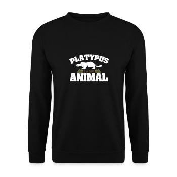Platypus Is My Spirit Animal - Unisex Pullover - Schwarz - Vorne - Alina (178cm) & Michal (187cm)