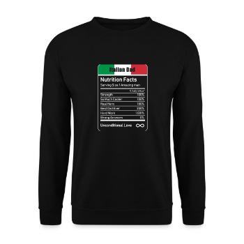 Gift for Italian father Italy Papa Gebu - Unisex Sweatshirt - black - Front - Alina (178cm) & Michal (187cm)
