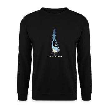 Rock climbing mountaineering boulder climbing saying - Unisex Sweatshirt - black - Front - Alina (178cm) & Michal (187cm)