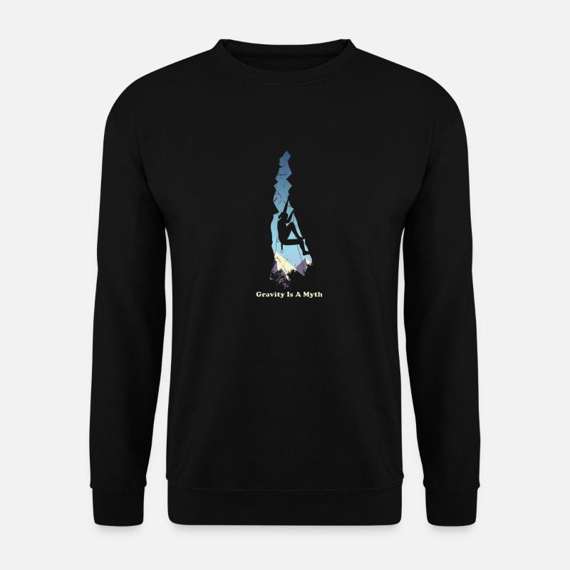 Felsklettern Bergsteigen Boulder Klettern Spruch - Unisex Pullover - Schwarz