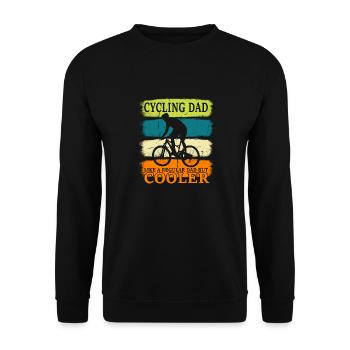 Cycling Dad Bike Rider & Cyclist Father Gift - Unisex Sweatshirt - black - Front - Alina (178cm) & Michal (187cm)
