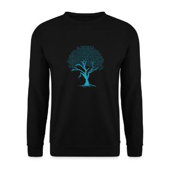 Binary Coding Tree Gift Design Idea graphic - Unisex Sweatshirt - black - Front - Alina (178cm) & Michal (187cm)