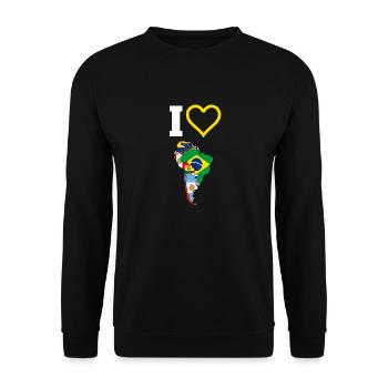 The Love Of South America - Unisex Sweatshirt - black - Front - Alina (178cm) & Michal (187cm)
