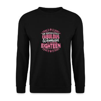 18e anniversaire femmes Fabulous - Sweat-shirt Unisexe - noir - Devant - Alina (178cm) & Michal (187cm)