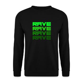 Rave green - Unisex Pullover - Schwarz - Vorne - Alina (178cm) & Michal (187cm)