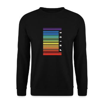 Code à barres Gay Pride LGBT Lesbian Bisexual Flag - Sweat-shirt Unisexe - noir - Devant - Alina (178cm) & Michal (187cm)
