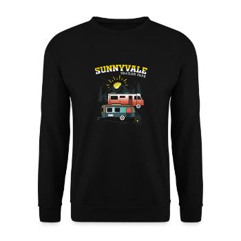 Funny design Trailer Park Sunnyvale Lovers design - Unisex Sweatshirt - black - Front - Alina (178cm) & Michal (187cm)