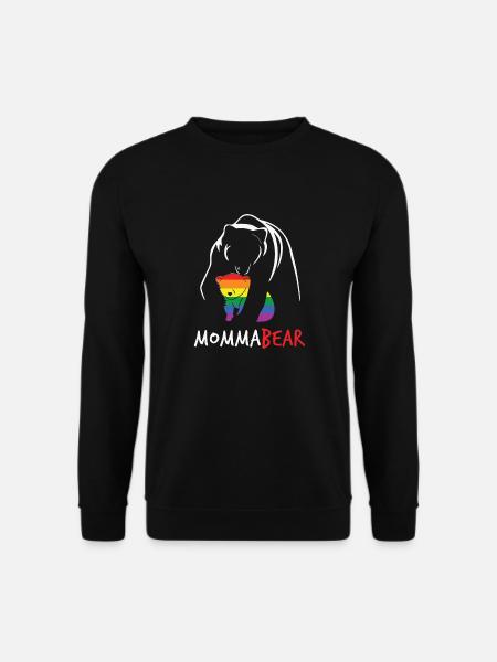 Momma Bear LGBTQ Gay Pride Mom - Unisex Sweatshirt - black