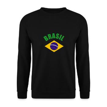Brasil Ordem E Progresso - Sweat-shirt Unisexe - noir - Devant - Alina (178cm) & Michal (187cm)