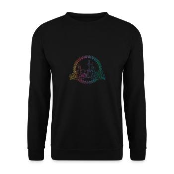 Frankfurt - Unisex Pullover - Schwarz - Vorne - Alina (178cm) & Michal (187cm)