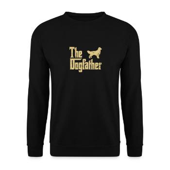 Der Hundevater Golden Retriever Lustiger Hundebesitzer - Unisex Pullover - Schwarz - Vorne - Alina (178cm) & Michal (187cm)