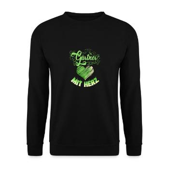 Gärtner Garten Gartenarbeit Landschaftsgärtner - Unisex Pullover - Schwarz - Vorne - Alina (178cm) & Michal (187cm)