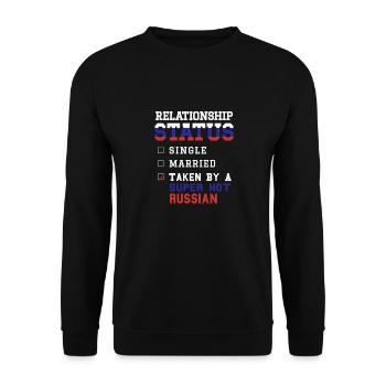 Statut de la relation prise Super Hot Russian - Sweat-shirt Unisexe - noir - Devant - Alina (178cm) & Michal (187cm)