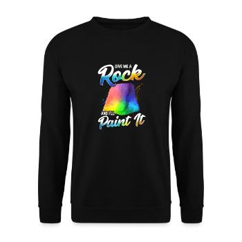 Artistic Give Me a Rock And I'll Paint It Painter - Unisex Sweatshirt - black - Front - Alina (178cm) & Michal (187cm)