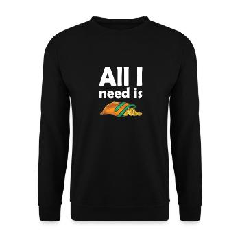 Chips de pommes de terre - Sweat-shirt Unisexe - noir - Devant - Alina (178cm) & Michal (187cm)