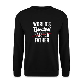 Worlds Greatest Farter Father - Unisex Sweatshirt - black - Front - Alina (178cm) & Michal (187cm)