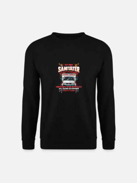 Sanitäter Krankenwagen Notfall Rettungshelfer - Unisex Pullover - Schwarz
