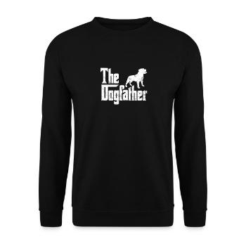 Staffordshire Bullterrier T-Shirt Der Hundevater D. - Unisex Pullover - Schwarz - Vorne - Alina (178cm) & Michal (187cm)