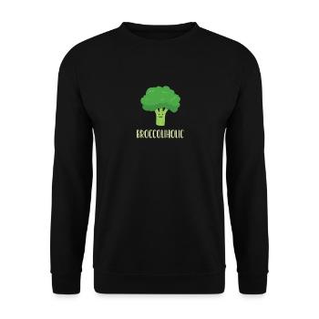 Conception drôle d'amant de brocoli - Brocoli Kawaii - Sweat-shirt Unisexe - noir - Devant - Alina (178cm) & Michal (187cm)