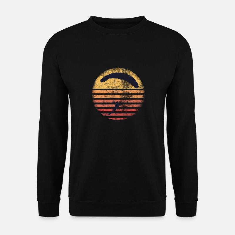 Gleitschirm, Fallschirm für Speedflying Paraglider - Unisex Pullover - Schwarz