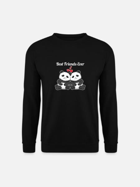 Best Friends Ever Pandas Bff Beste Freunde - Unisex Pullover - Schwarz