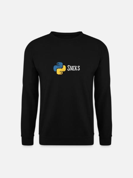 Funny Python Programmer Programming Distressed - Unisex Sweatshirt - black