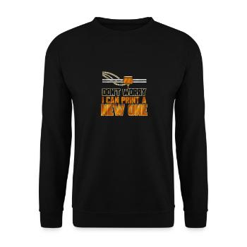 3D Nerd 3D Printer Don't Worry Technology Printer - Unisex Sweatshirt - black - Front - Alina (178cm) & Michal (187cm)