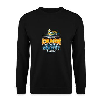 Go-Kart Kartbahn Kart Fahren Rennkart Racing - Unisex Pullover - Schwarz - Vorne - Alina (178cm) & Michal (187cm)