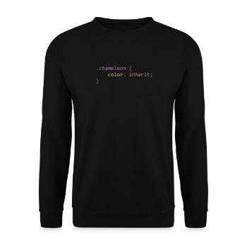 Chameleon css - nerdy and geeky gift - Unisex Sweatshirt - black - Front - Alina (178cm) & Michal (187cm)