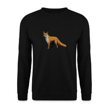 Renard renard renard roux forêt animal cadeau - Sweat-shirt Unisexe - noir - Devant - Alina (178cm) & Michal (187cm)