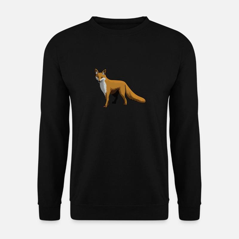 Fuchs Füchse Rotfuchs Wald Tier Geschenk - Unisex Pullover - Schwarz