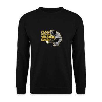 Flash flash 100 yard dash - sloth - Unisex Sweatshirt - black - Front - Alina (178cm) & Michal (187cm)