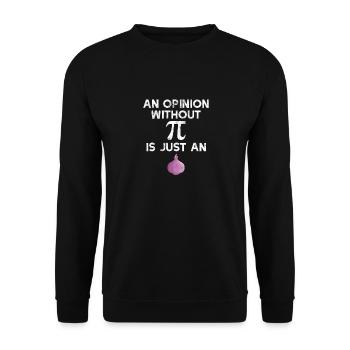 Funny Pi Design Math Pun Geek Humor Math Joke Pi - Unisex Sweatshirt - black - Front - Alina (178cm) & Michal (187cm)
