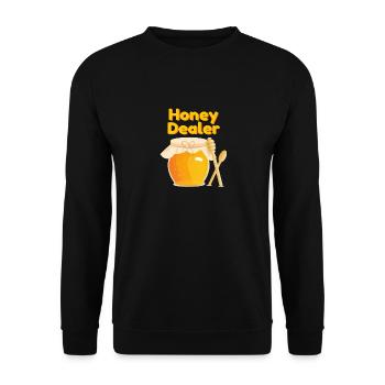 Honey Dealer - Unisex Pullover - Schwarz - Vorne - Alina (178cm) & Michal (187cm)