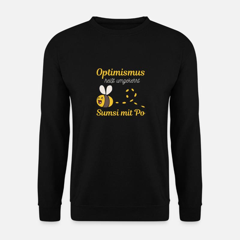 Conversely, optimism means Sumsi with Po - Unisex Sweatshirt - black