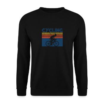 Cycling racing cyclist racing bike retro gift - Unisex Sweatshirt - black - Front - Alina (178cm) & Michal (187cm)