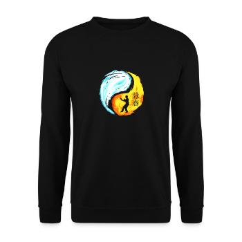 Combat de Wing Chun Ying Yang Fighter - Sweat-shirt Unisexe - noir - Devant - Alina (178cm) & Michal (187cm)