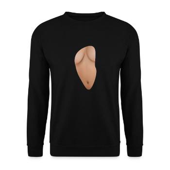 Brüste - Unisex Pullover - Schwarz - Vorne - Alina (178cm) & Michal (187cm)