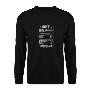 Chef Nutrition Facts Cool Chefs - Sweat-shirt Unisexe - noir - Devant - Alina (178cm) & Michal (187cm)