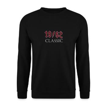 Top 1962 Birthday Rock Classic Gift Design - Unisex Sweatshirt - black - Front - Alina (178cm) & Michal (187cm)