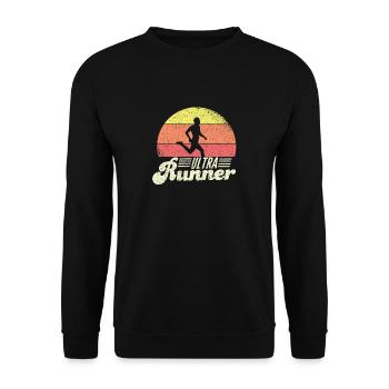 Ultra Runner Classic Retro Vintage UltraMarathon - Unisex Sweatshirt - black - Front - Alina (178cm) & Michal (187cm)