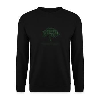 Coding Computer Programmer Tree - Unisex Sweatshirt - black - Front - Alina (178cm) & Michal (187cm)