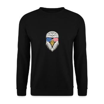 Lunettes de soleil américaines Eagle 4 juillet Anciens combattants - Sweat-shirt Unisexe - noir - Devant - Alina (178cm) & Michal (187cm)