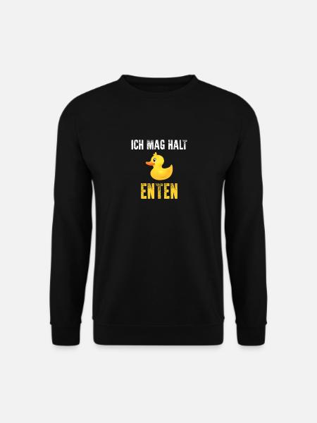 Ich Mag Halt Enten | Duck Badeente Gummiente Quiet - Unisex Pullover - Schwarz